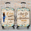 The Sky Is Calling And I Must Go, Catch Flights Not Feelings - Gift For Bestie, Personalized Luggage Cover