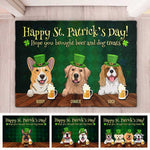 Custom Name St. Patrick's Day Dog Lover Gifts - Personalized Doormat