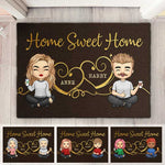 Custom Name Couple Home Decor - Personalized Doormat