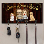 Custom Name Couple Gifts for Dog Lovers - Personalized Key Holder