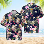 Custom Pet Photo Tropical Floral Gifts for Dog Lovers - Personalized Hawaiian Shirt
