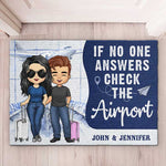 Custom Name Airport Travel Couple Gifts - Personalized Doormat
