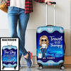 Travel Is My Therapy, The Sky Is Calling And I Must Go - Gift For Bestie - Personalized Luggage Cover