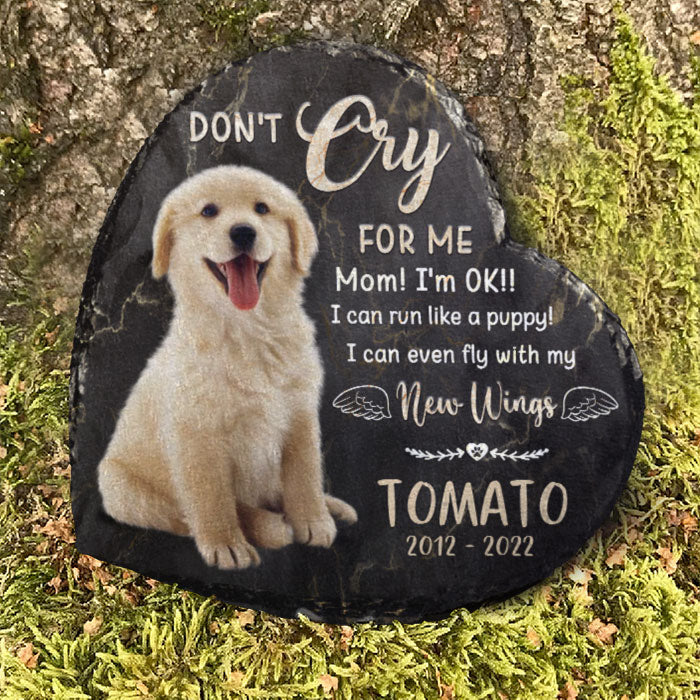 Custom Pet Photo Dog Memorial Gifts - Personalized Memorial Stone
