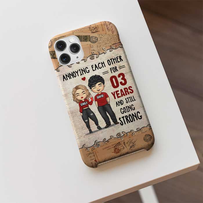 Custom Name Anniversary Gifts for Couples - Personalized Phone Case