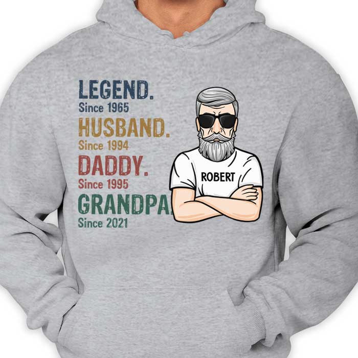 Custom Name Husband Daddy Grandpa Gifts - Personalized Apparel