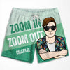 I See You Lookin' At My PIC - Personalized Couple Beach Shorts - Gift For Couples, Husband Wife