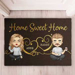 Custom Name Couple Home Decor - Personalized Doormat