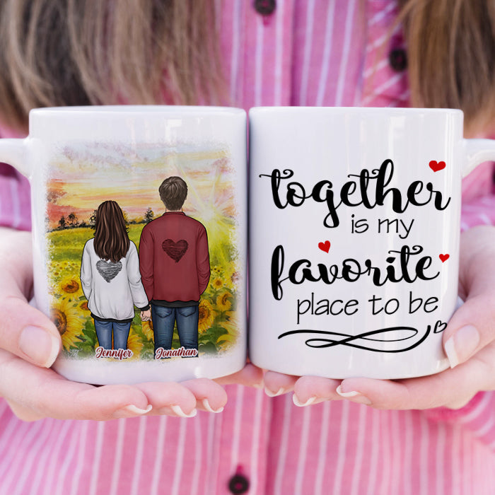 Custom Name Romantic Couple Gifts - Personalized Mugs