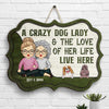 A Grumpy Dog Dad & His Love - Personalized Shaped Wood Sign - Gift For Couples, Husband Wife