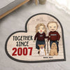 Together Since - Personalized Shaped Decorative Mat - Gift For Couples, Husband Wife