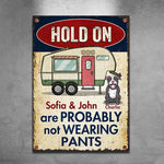 Custom Name Funny Camping Gifts for Couples - Personalized Metal Sign