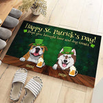 Custom Name St. Patrick's Day Dog Lover Gifts - Personalized Doormat
