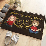 Custom Name Couple Home Decor - Personalized Doormat