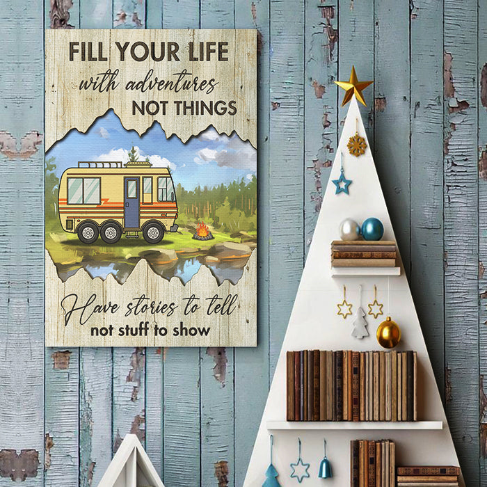 RV Camping Adventure Travel Decor - Inspirational Poster