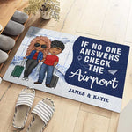 Custom Name Airport Travel Couple Gifts - Personalized Doormat
