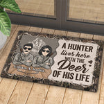 Custom Name Deer Hunting Couple Gifts - Personalized Doormat