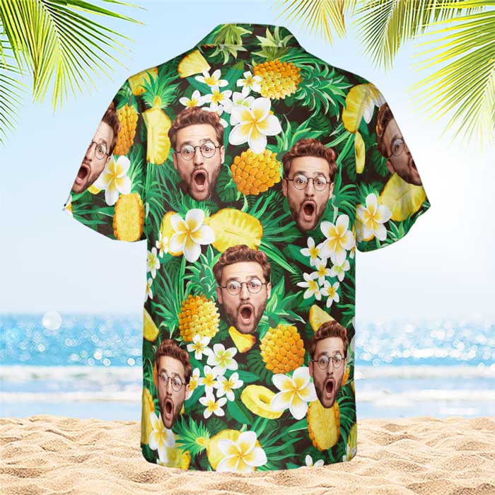 Custom Pet Photo Tropical Floral Gifts for Dog Lovers - Personalized Hawaiian Shirt
