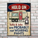 Custom Name Funny Camping Gifts for Couples - Personalized Metal Sign