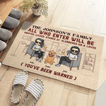 Custom Family Name Funny Dog Lover Gifts - Personalized Doormat
