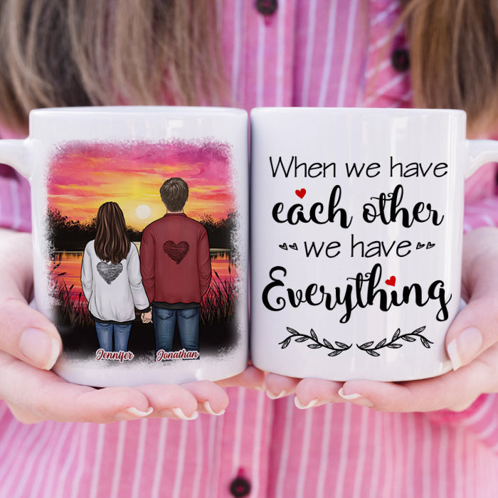 Custom Name Romantic Couple Gifts - Personalized Mugs