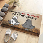 Custom Cat Name Funny Welcome Gifts for Cat Lovers - Personalized Doormat