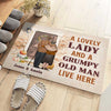 A Lovely Couple Live Here - Personalized Decorative Mat - Gift For Couples, Husband Wife