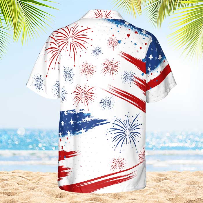 Custom Name American Dog Dad Gifts for Men - Personalized Hawaiian Shirt