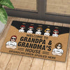 Welcome To Grandpa & Grandma's House, Grandchildren Spoiled Here - Gift For Couples, Husband Wife - Personalized Decorative Mat