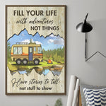 RV Camping Adventure Travel Decor - Inspirational Poster