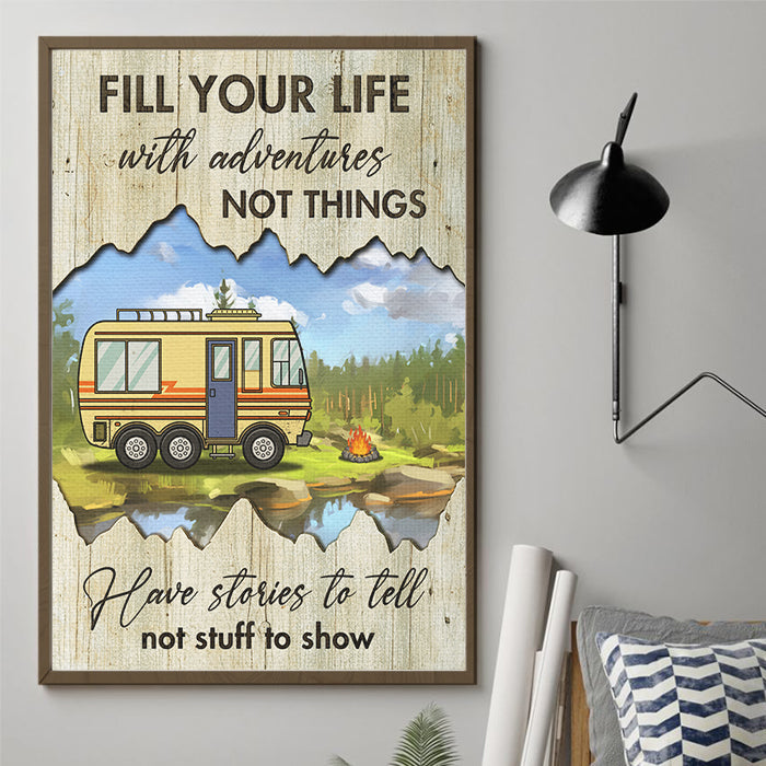 RV Camping Adventure Travel Decor - Inspirational Poster