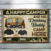 Camping Couple Drinking Buddies - Gift For Camping Couples, Personalized Metal Sign