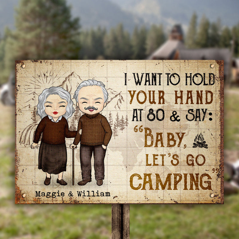 Custom Name Camping Gifts for Couples - Personalized Metal Sign