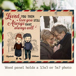 Custom Photo Couple Love Gifts - Personalized Wooden Frame