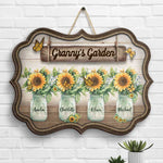 Custom Name Granny's Garden Family Gifts - Personalized Wood Sign