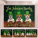 Custom Name Funny St. Patrick's Day Dog Gifts - Personalized Doormat