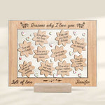 Custom Name Reasons Why I Love You Gifts for Mom - Personalized Acrylic Plaque