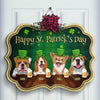 Happy Saint Patrick's Day - Gift For Dog Lovers, Personalized Shaped Wood Sign