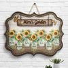 Grandma's Garden Sunflower - Gift For Grandma, Personalized Shaped Wood Sign