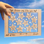 Custom Name Reasons Why I Love You Gifts for Mom - Personalized Acrylic Plaque