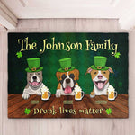 Custom Name Funny St. Patrick's Day Dog Gifts - Personalized Doormat