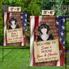 Welcome To Our House - 4th Of July Decoration - Personalized Flag