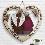 Custom Name Memorial Angel Decor - Personalized Wood Sign
