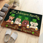 Custom Name Funny St. Patrick's Day Dog Gifts - Personalized Doormat