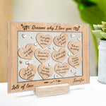 Custom Name Reasons Why I Love You Gifts for Mom - Personalized Acrylic Plaque