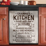 Custom Name Grandma's Kitchen Grandkids Gifts - Personalized Dishwasher Cover
