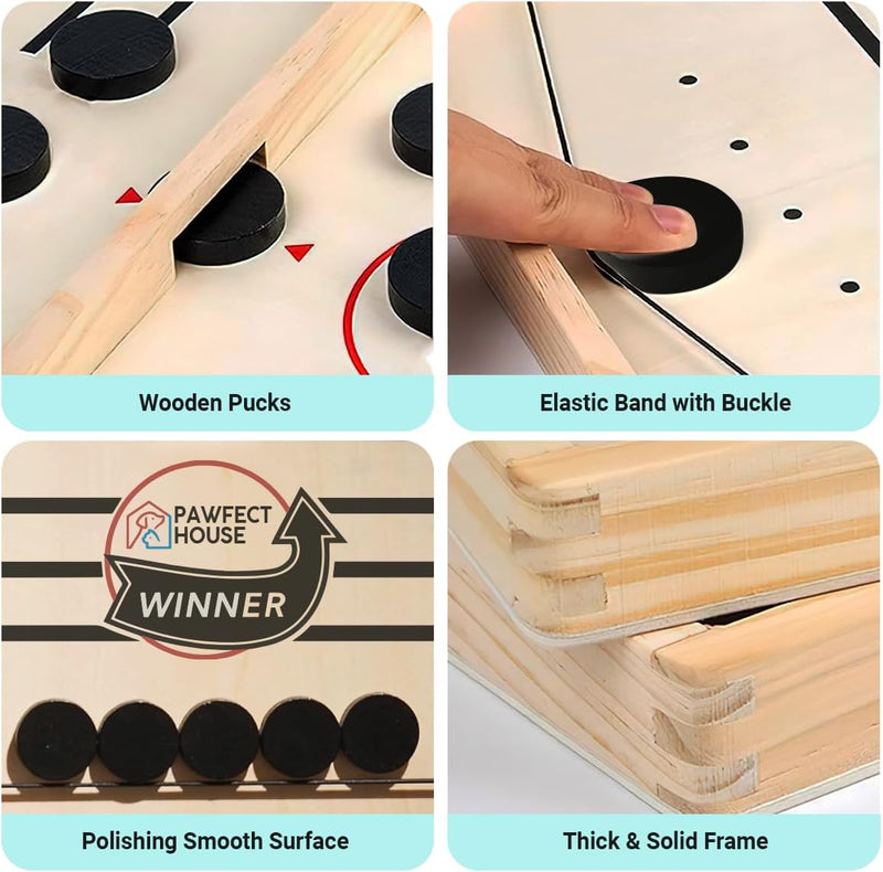 Tabletop Shuffleboard Game for Competitive Family Fun - Board Game
