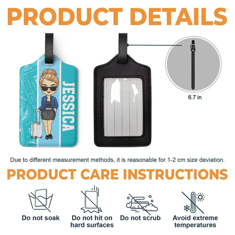 Custom Name Travel Gifts for Women - Personalized Luggage Tag