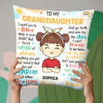 Custom Name Granddaughter Gifts from Grandma - Personalized Pillow