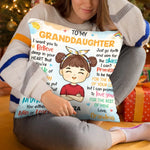 Custom Name Granddaughter Gifts from Grandma - Personalized Pillow